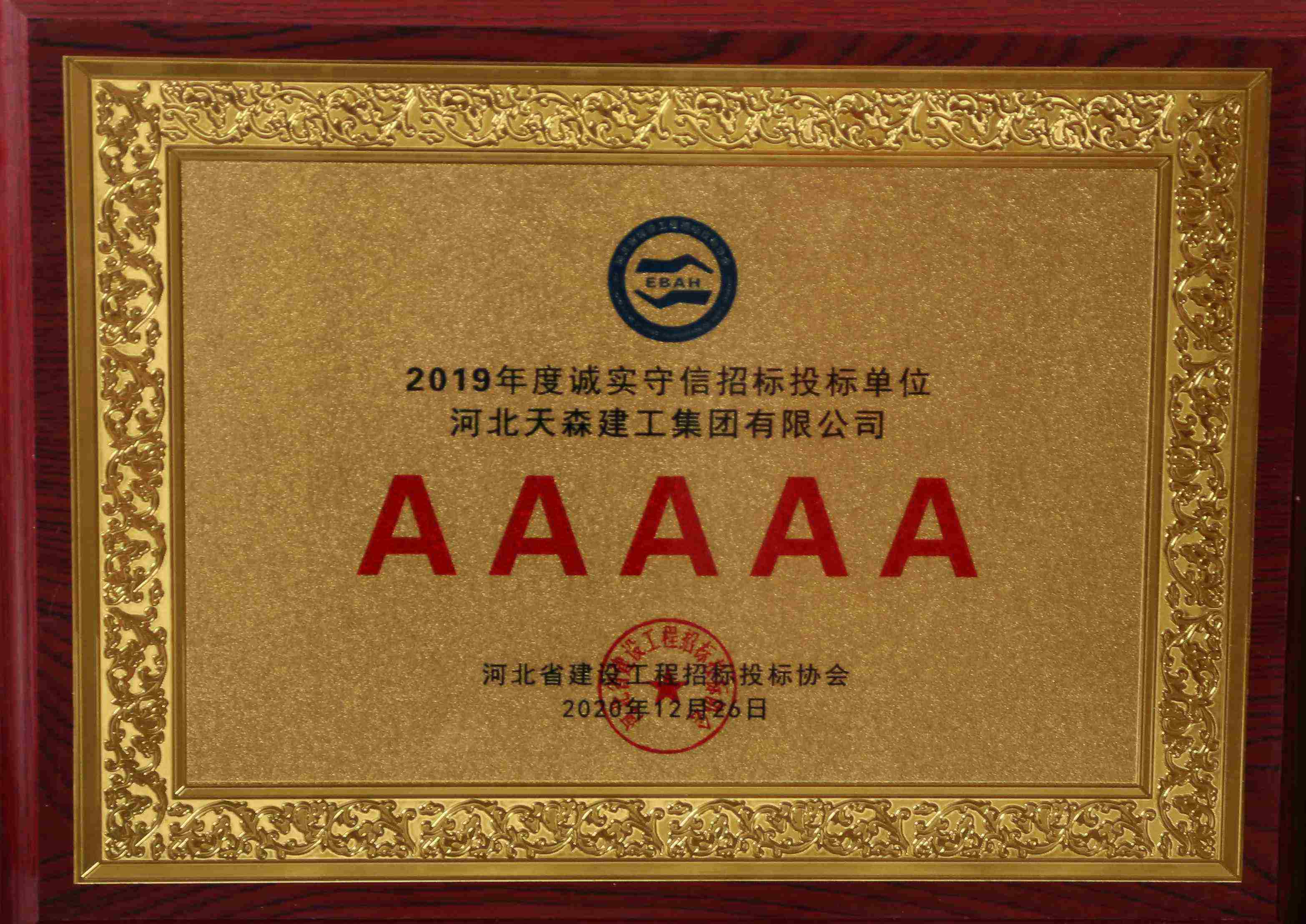 2019年度誠實守信招標(biāo)投標(biāo)單位 5A